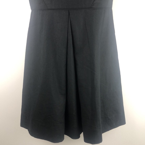 NEW Gap Linen Blend Fit & Flare Dress Black Sleeveless Pockets Preppy Career - Picture 7 of 16